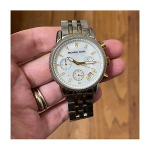 Michael Kors two-tone chronograph watch